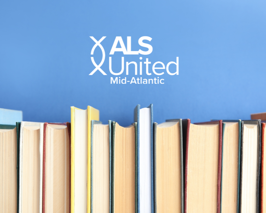 ALS United Mid-Atlantic logo with bookshelf. ALS United Mid-Atlantic logo with bookshelf.