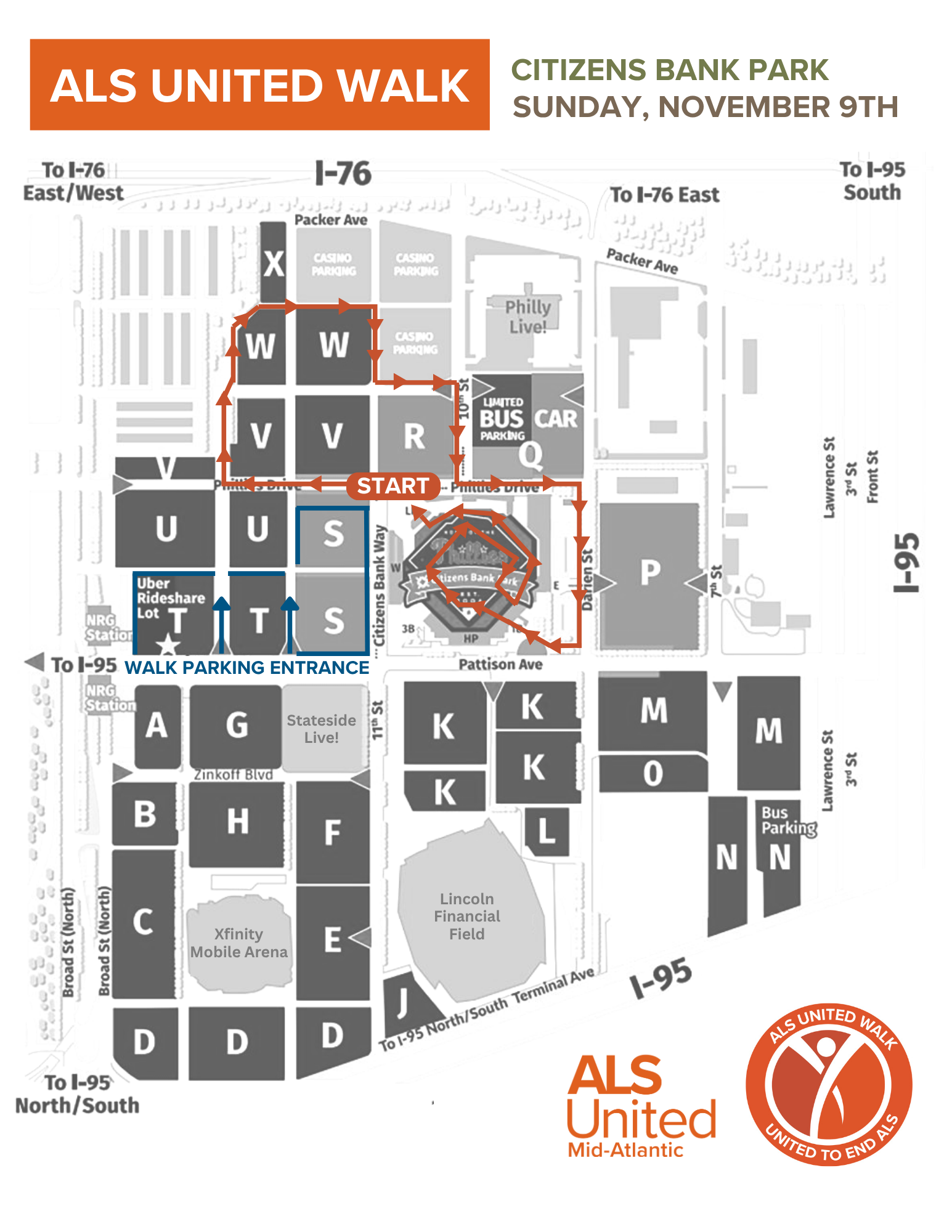 2025 Philadelphia Walk Map