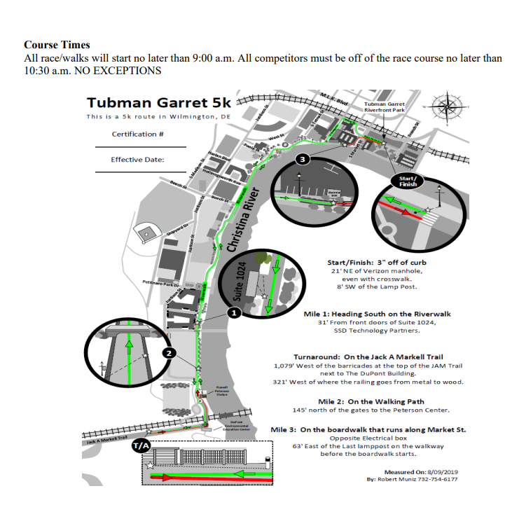 2026 DE 5K Course Map