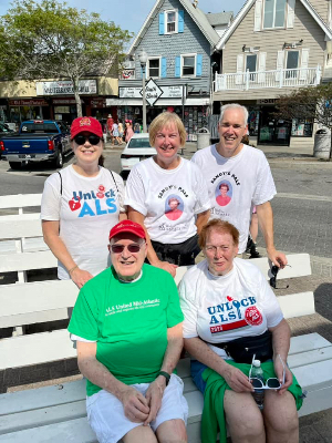 Joining members of the extended Gauger family in Rehoboth Beach (last year's 2023 walk)