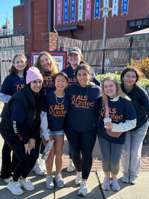 La Salle's Chapter of NSSLHA at last year's walk! I'm 2nd from the left, front row.