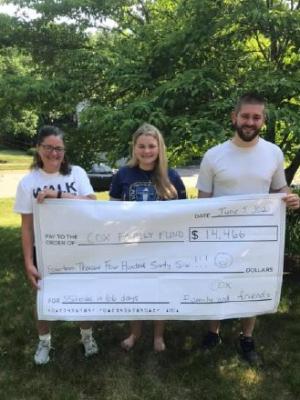 Check from Bike fundraiser 2021